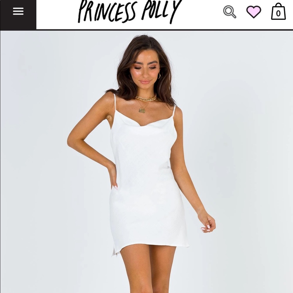 White princess polly mini dress size 8